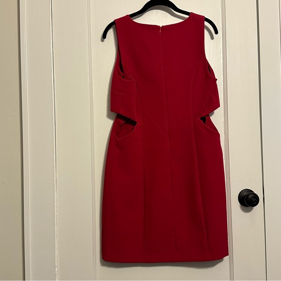 Elegant Redish Magenta Sleeveless Dress - Picture 2 of 6